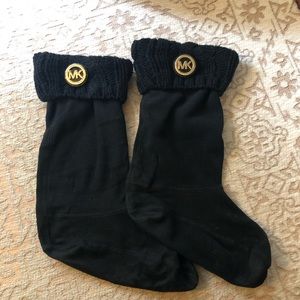 Black Michael Kors Boot Socks/ Liner